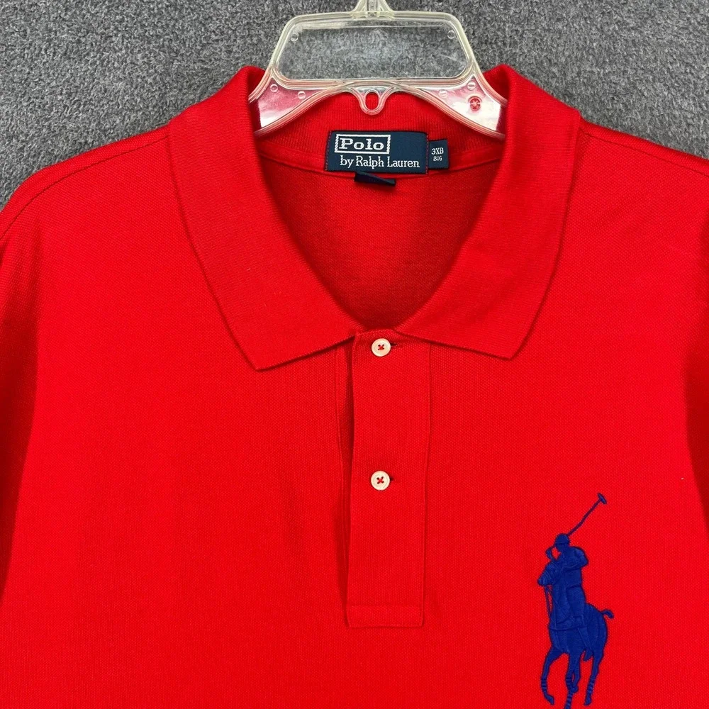 Polo Ralph Lauren Polo Shirt Mens 3XB Red Big Pony Number 3 Patch